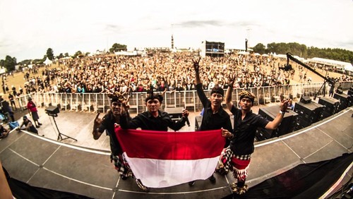 Unit collective metal asal Bali, Ludicia saat menjajal panggung festival musik ekstrem Wacken Open Air di Jerman, awal Agustus 2022.