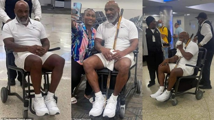 Viral Mike Tyson naik kursi roda Viral Mike Tyson naik kursi roda