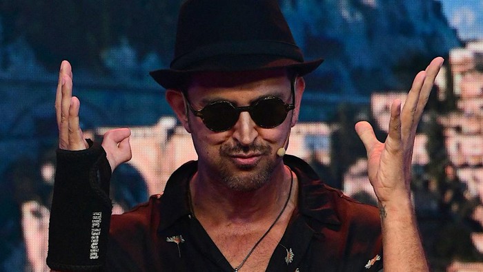 Bollywood actor Hrithik Roshan attends the press conference for Amazon upcoming American fantasy television series The Lord of the Rings: The Rings of Power in Mumbai on August 18, 2022. (Photo by Sujit JAISWAL / AFP) (Photo by SUJIT JAISWAL/AFP via Getty Images)