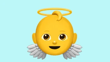 Emoji The Baby Angel terlihat menyeramkan dan kurang pantas. Arti sebenarnya antara lain untuk melambangkan makhluk mitologi cupid atau malaikat. Foto: Emojipedia