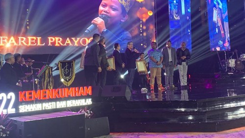 Farel Prayoga di acara Kemenkumham