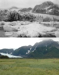 Foto before after perubahan iklim