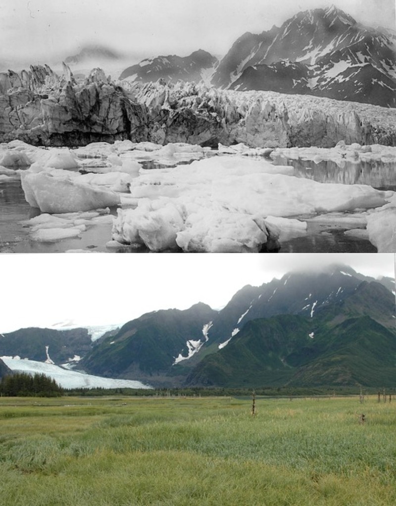 Foto before after perubahan iklim