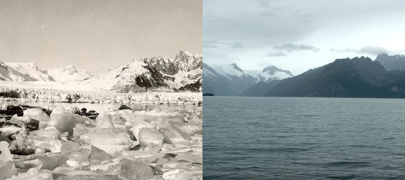 Foto before after perubahan iklim