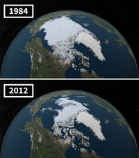 Foto before after perubahan iklim