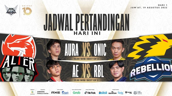 Jadwal MPL ID S10 Hari Ini: Aura Fire vs Onic Esports