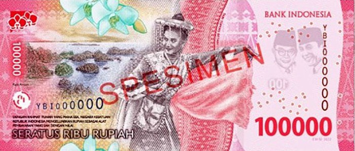 Pemerintah dan Bank Indonesia (BI) telah meluncurkan uang rupiah kertas tahun emisi (TE) 2022. Ada 7 uang pecahan yang secara resmi diedarkan, Rp 100.000, Rp 50.000, Rp 20.000, Rp 10.000, Rp 5.000, Rp 2000, dan Rp 1000. Berikut ini tampak depan dan belakang uang rupiah baru 2022, dikutip dari laman resmi Bank Indonesia.