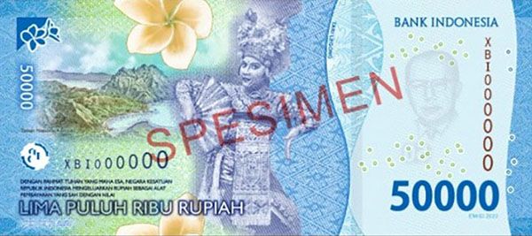 Pemerintah dan Bank Indonesia (BI) telah meluncurkan uang rupiah kertas tahun emisi (TE) 2022. Ada 7 uang pecahan yang secara resmi diedarkan, Rp 100.000, Rp 50.000, Rp 20.000, Rp 10.000, Rp 5.000, Rp 2000, dan Rp 1000. Berikut ini tampak depan dan belakang uang rupiah baru 2022, dikutip dari laman resmi Bank Indonesia.