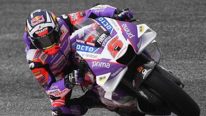 Ducati Pramac Racings French rider Johann Zarco competes during the first free practice session of the MotoGP Austrian Grand Prix at the Redbull Ring racetrack in Spielberg on August 19, 2022. (Photo by VLADIMIR SIMICEK / AFP) (Photo by VLADIMIR SIMICEK/AFP via Getty Images)