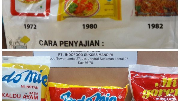 Ini Tampilan Kemasan Indomie dari Tahun 1972 hingga Sekarang