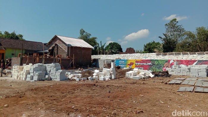 Kondisi di Desa Bulumanis Kidul, Margoyoso, Kabupaten Pati, Jumat (19/8/2022). Sebulan lalu wilayah setempat diterjang banjir bandang.