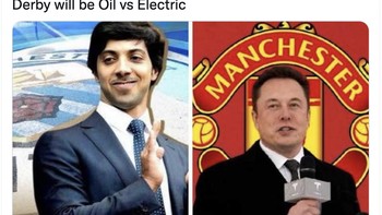 Begini pertarungan Derby Manchester antar pemilik klub. Foto: Twitter