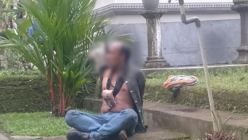 Dewa Gede Gunastra (43) ODGJ yang mengamuk hingga melukai dan menewaskan seorang warga di Tampaksiring diamankan petugas