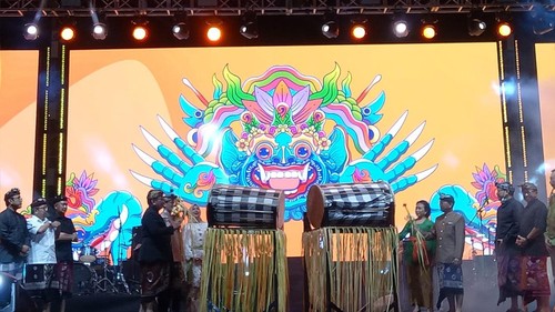 Pembukaan Sanur Village Festival 2022 atau Sanfest di Pantai Matahari Terbit, Denpasar, Bali, Kamis (18/8/2022).