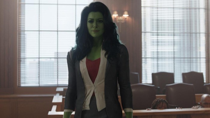 SHE-HULK: ATTORNEY AT LAW Tatiana Maslany as Jennifer Jen Walters/She-Hulk in Marvel Studios She-Hulk: Attorney at Law, exclusively on Disney+. Photo courtesy of Marvel Studios. Β© 2022 MARVEL.
