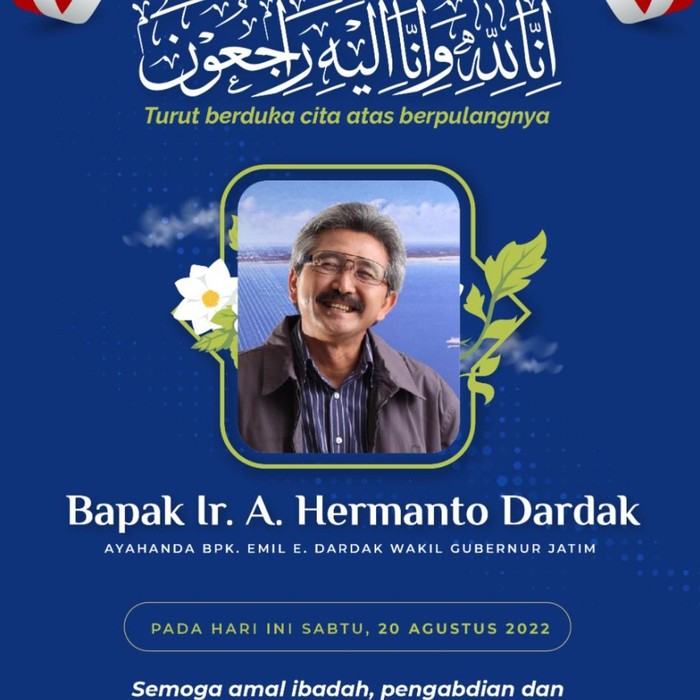 Ayah Emil Dardak Meninggal dunia