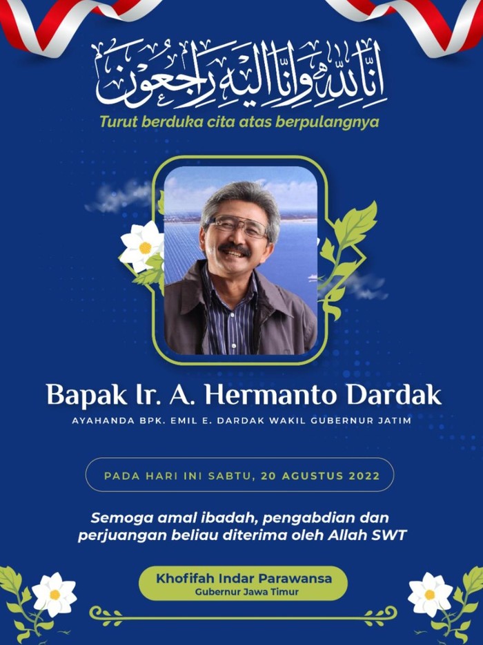 Ayah Emil Dardak Meninggal dunia