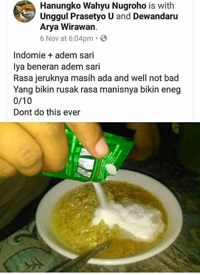 Racikan mie instan nyeleneh Mie Instan Campur Cokelat hingga Jeruk, Berani Coba?