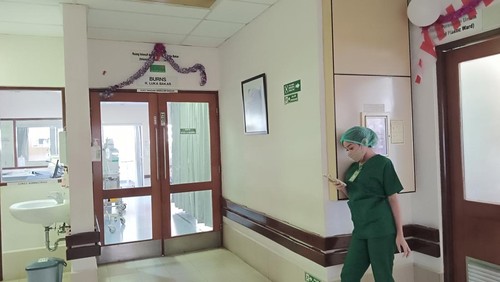 Ruang Luka bakar ICU-ICCU, RSUP Prof Ngoerah, Sabtu (20/8/2022)