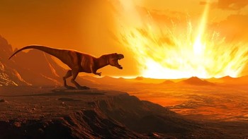 Asteroid pemusnah dinosaurus: Jutaan tahun yang lalu, tepatnya sekitar 66 juta tahun silam, selama kepunahan massal Kapur-Tersier, sebuah asteroid masif dari antariksa memusnahkan dinosaurus, hewan lain, dan tanaman berbunga. Merupakan keajaiban bahwa ada yang masih dapat bertahan dan juga merupakan salah satu misteri terbesar. Mengapa beberapa hewan hidup dan yang lainnya mati? Foto: BBC World