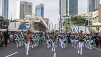 Kirab drumband ini dilakukan dari Jalan Jenderal Sudirman menuju Kantor Kementerian Pertahanan di Jakarta Pusat. 