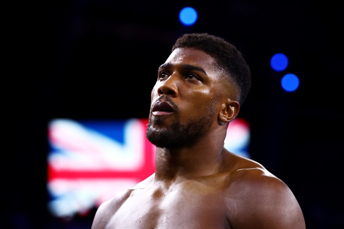 JEDDAH, SAUDI ARABIA - AUGUST 20: Anthony Joshua looks on ahead of their World Heavyweight Championship fight against Oleksandr Usyk during the Rage on the Red Sea Heavyweight Title Fight at King Abdullah Sports City Arena on August 20, 2022 in Jeddah, Saudi Arabia. (Photo by Francois Nel/Getty Images)