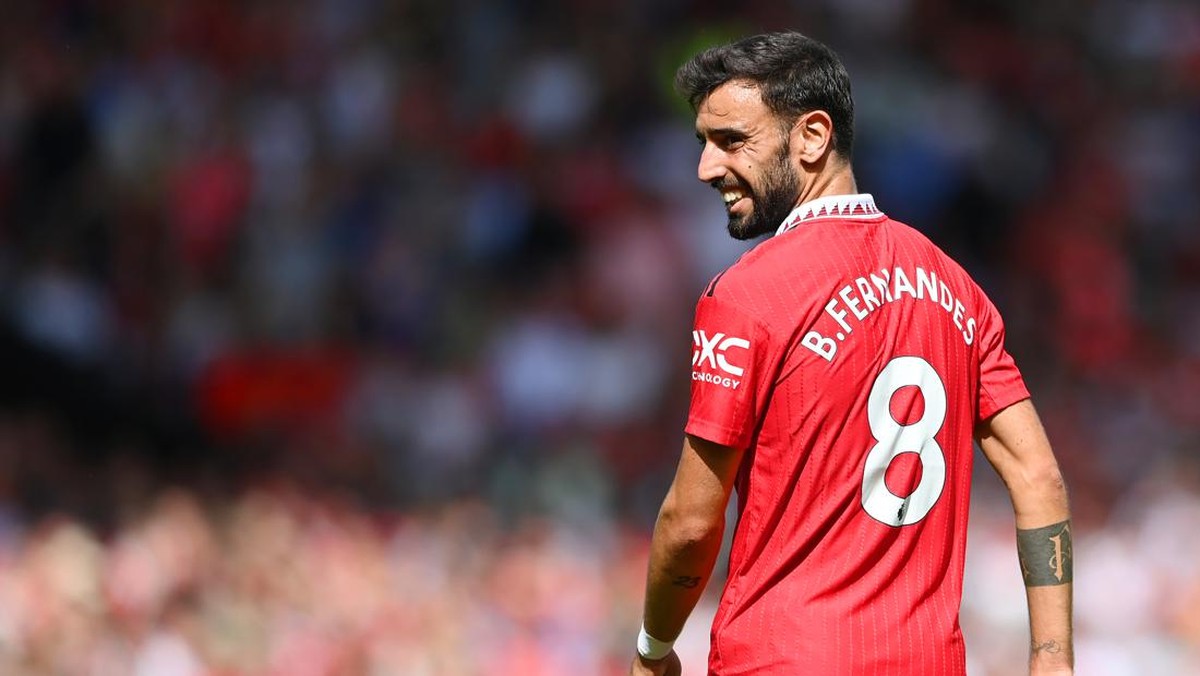 Bruno Fernandes membalas kritik teman setim terburuk. (Foto: Getty Images/Michael Regan)