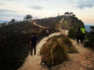 Objek Wisata Diamond Beach Nusa Penida Terbakar saat Ramai Turis
