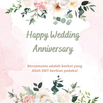 Ucapan Happy Wedding Anniversary Islami