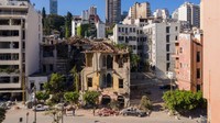 Berikutnya, ada bangunan warisan budaya di Beirut, Lebanon. Bagunan cagar budaya ini rusak parah imbas ledakan yang terjadi pada 7 Agustus 2020 lalu. (Haytham Al Achkar/Getty Images)