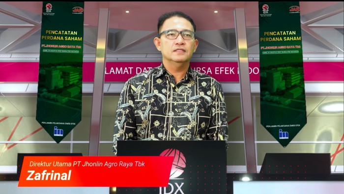Direktur Utama PT Jhonlin Agro Raya Tbk (JARR), Zafrinal Mundur