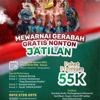 Flyer agenda wisata pekan ini di Kabupaten Bantul, Senin (22/8/2022).