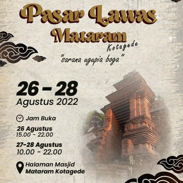 Flyer agenda wisata pekan ini di Kabupaten Bantul, Senin (22/8/2022).