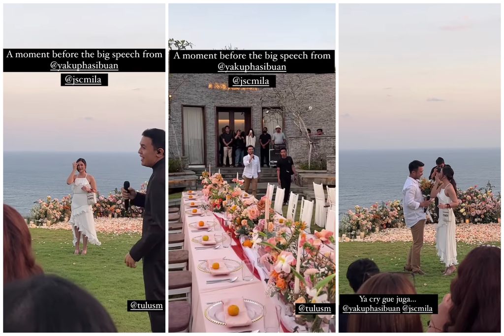 Gaya Jessica Mila dilamar Yakup Hasibuan di Bali
