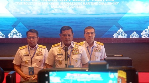 Keterangan pers KSAL Laksamana TNI Yudo Margono usai pertemuan 16th Asean Navy Chief Meeting (ANCM) di salah satu hotel di Kecamatan Kuta Selatan, Kabupaten Badung, Bali.