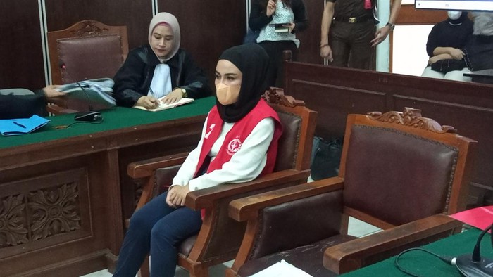 Medina Zein menjalani sidang di Pengadilan Negeri Jakarta Selatan.