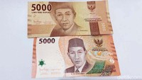 Penampakan uang pecahan Rp 5.000 baru dan lama berbeda. Marlison mengatakan rata-rata selisih ukuran pecahan uang kertas di dunia 5 mm sampai 7 mm, dan BI memilih 5 mm.