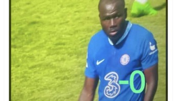 Skor 3-0 sesuai dengan seragam Chelsea, tinggal ditambah nol. Foto: Twitter