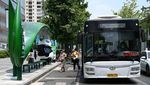 Gemas, Ada Patung Panda Raksasa di Halte Bus Chengdu, China