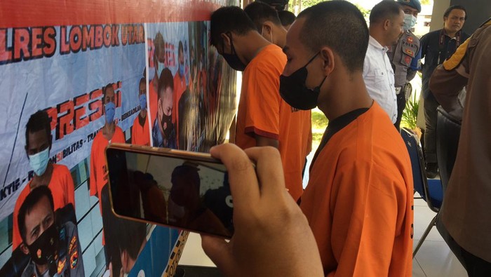 Pelaku kekerasan seksual di Lombok Utara dibekuk polisi, Senin (22/8/2022).
