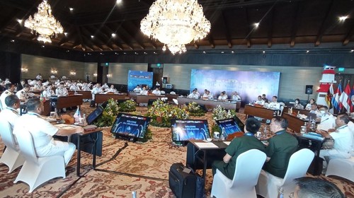 Pertemuan tentara angkatan laut se-Asean dalam 16th ANCM di salah satu hotel di Kecamatan Kuta Selatan, Kabupaten Badung, Bali, Senin (22/8/2022).