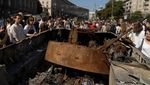 Ukraina Pamer Kendaraan Tempur Rusia yang Dihancurkan