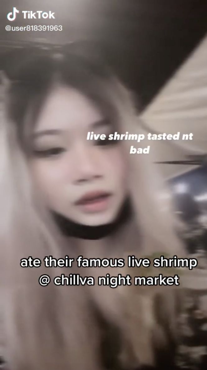 Cicipi Udang Hidup di Thailand, Turis Ini Berakhir Muntah dan Diare.