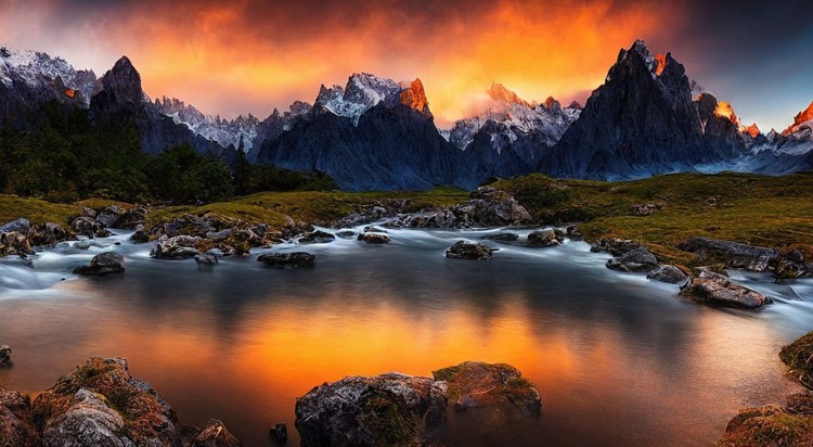 Foto Pemandangan AI
