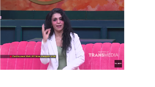 Kak Jill viral di media sosial menjadi bintang tamu di program  televisi.