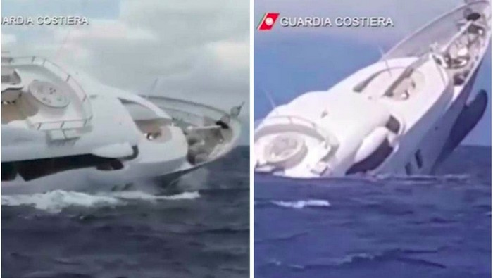 Kapal Superyacht Tenggelam di Italia