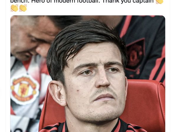 Meme Harry Maguire Cocok Banget di Bangku Cadangan