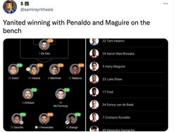 Meme Harry Maguire Cocok Banget di Bangku Cadangan