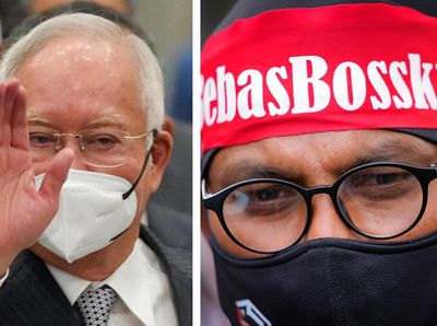 Najib Razak Ajukan Banding, Pendukung Bikin Tulisan Bebas Bossku