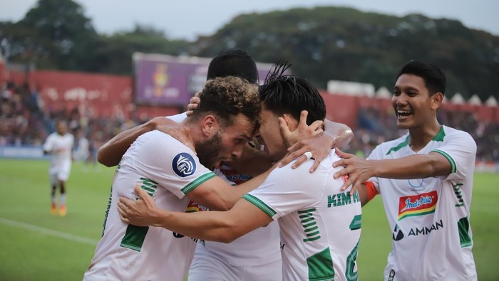Pemain PSS Sleman usai mengalahkan Persik Kediri, Selasa (23/8/2022).